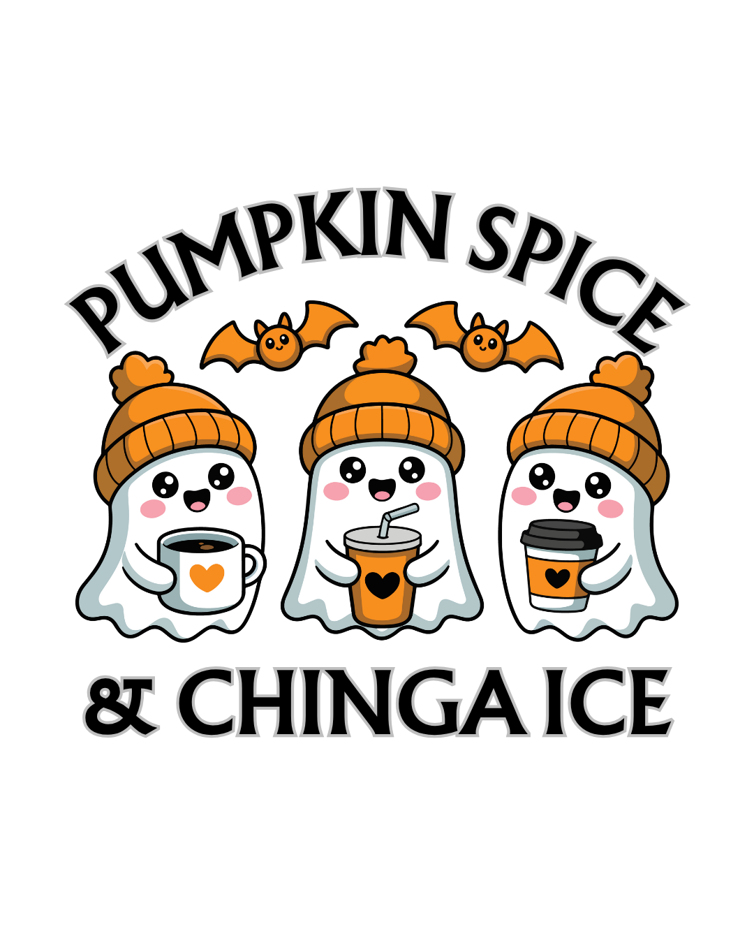 Pumpkin Spice & Chinga Ice 3 Ghost Sticker