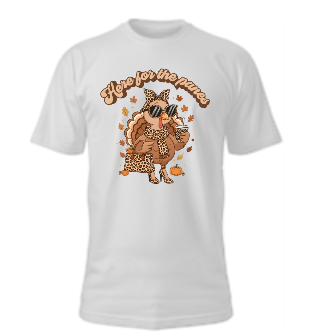 Here For The Panes Turkey Tee