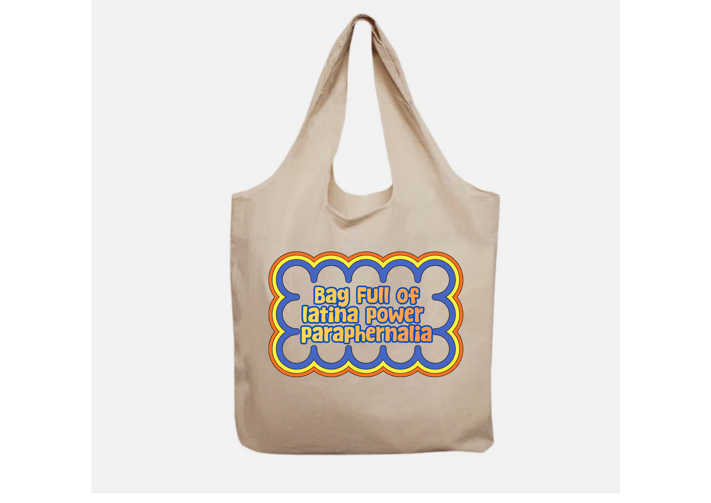 Bag Full of Latina Power Paraphernalia Canvas Tote Bag