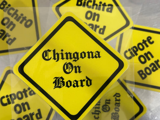 Chingona On Board Decal