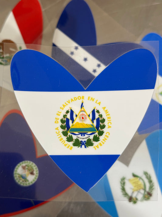 El Salvador Heart Decal
