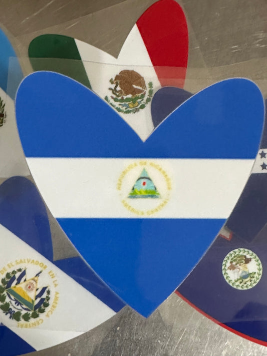 Nicaragua Heart Decal