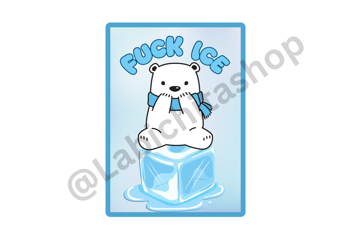 Fuck Ice Polar Bear Sticker