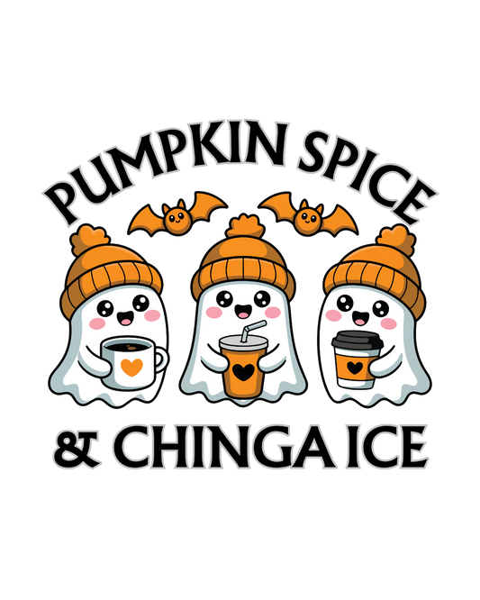 Pumpkin Spice & Chinga Ice 3 Ghost Sticker