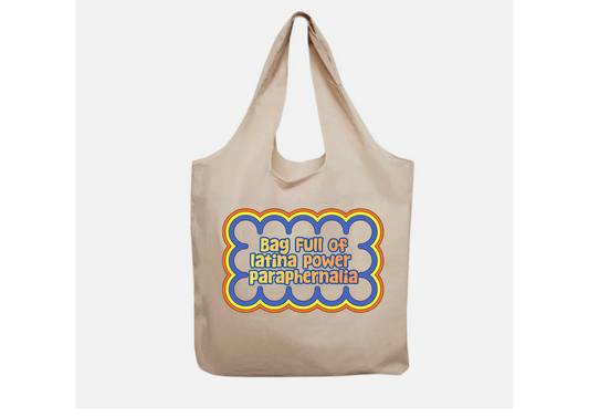 Bag Full of Latina Power Paraphernalia Canvas Tote Bag